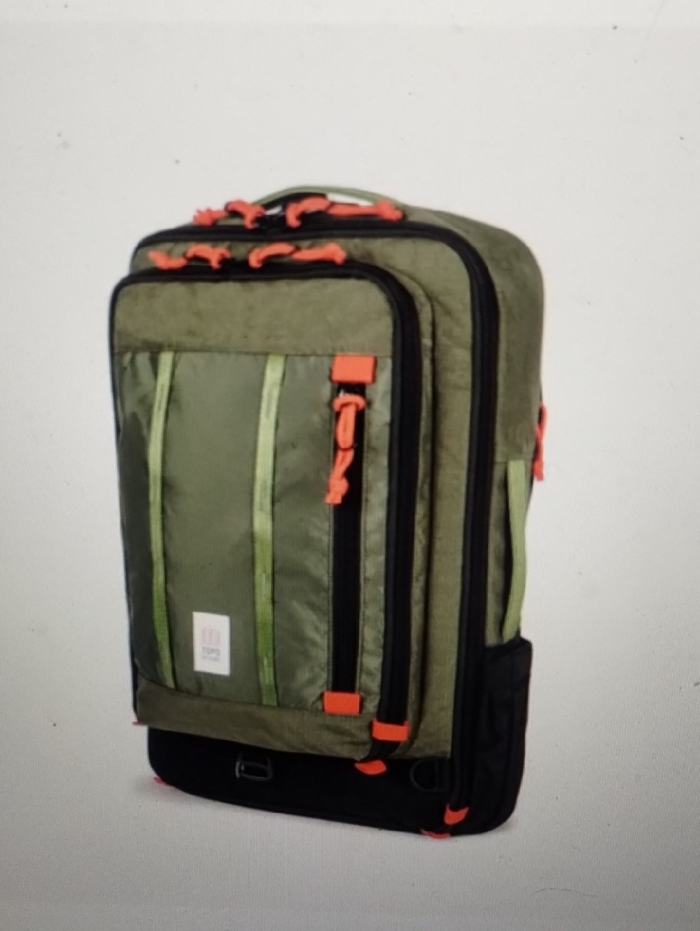 Topo Designs Unisex NWOT Global Travel Bag Backpack/ Crossbody 30L Olive Green